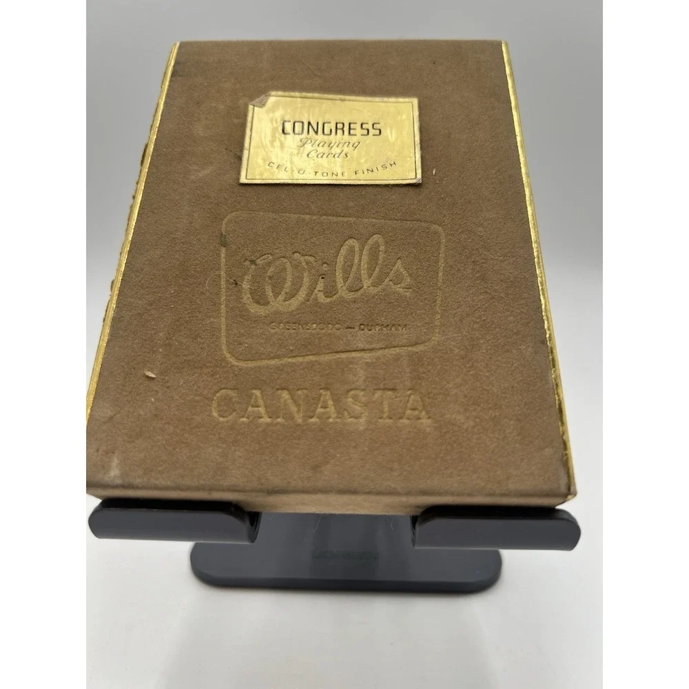 Vintage Congress Canasta Playing Cards Wills Greensboro Durham Advertising Set